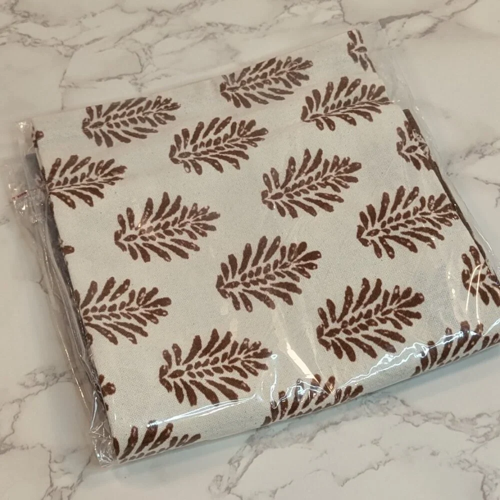 Anthropologie Trudy Block Print Dish Towel